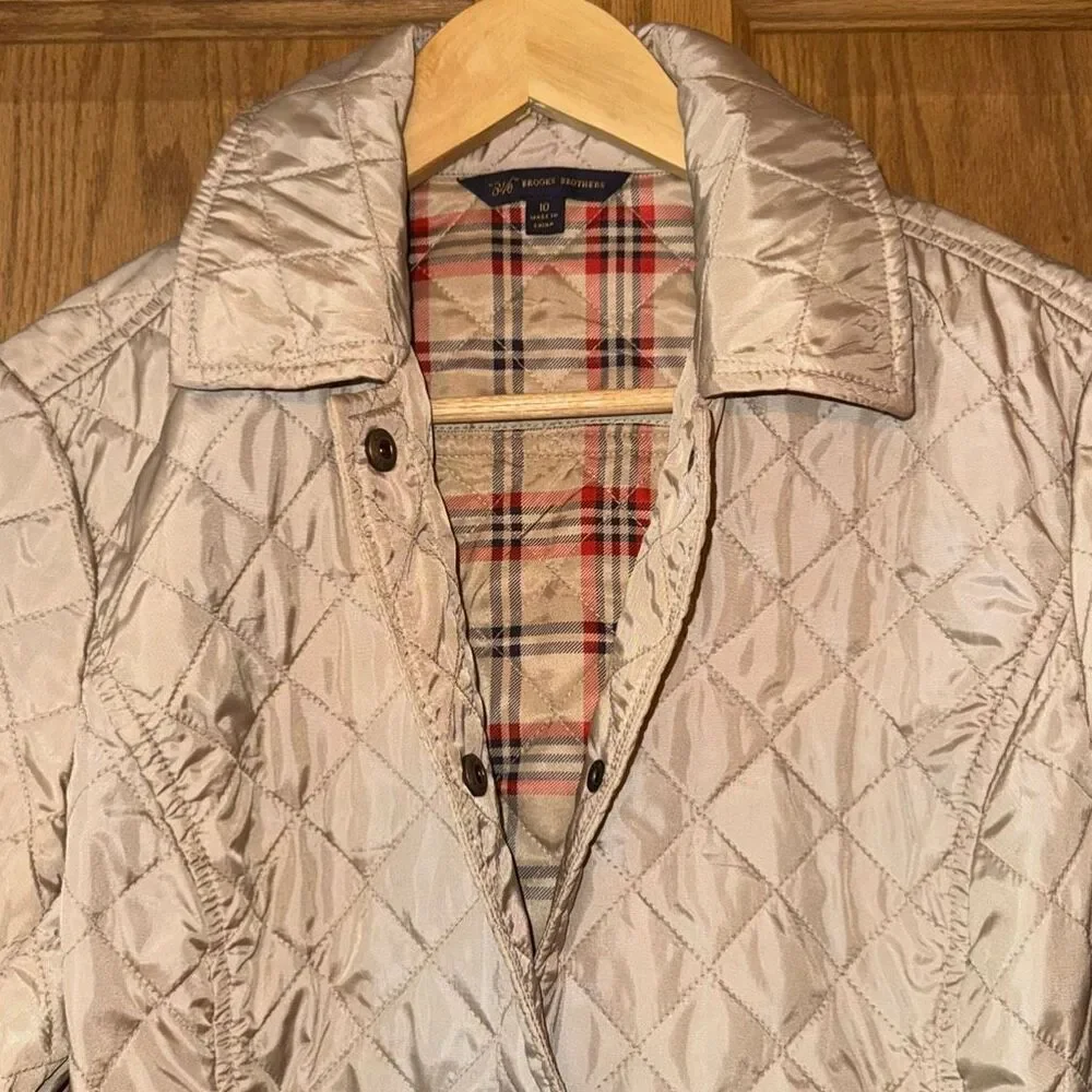 BROOKS BROTHERS 346 Quilted Barn Jacket British Plaid Lined